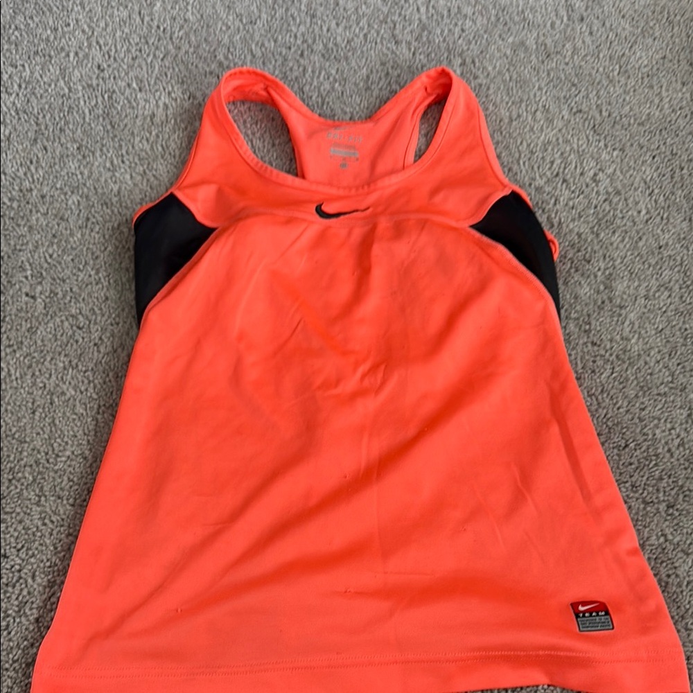 Nike Bright Orange Tank Top with Black Details